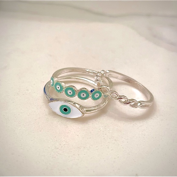 Jewelry - evil eye ring pack